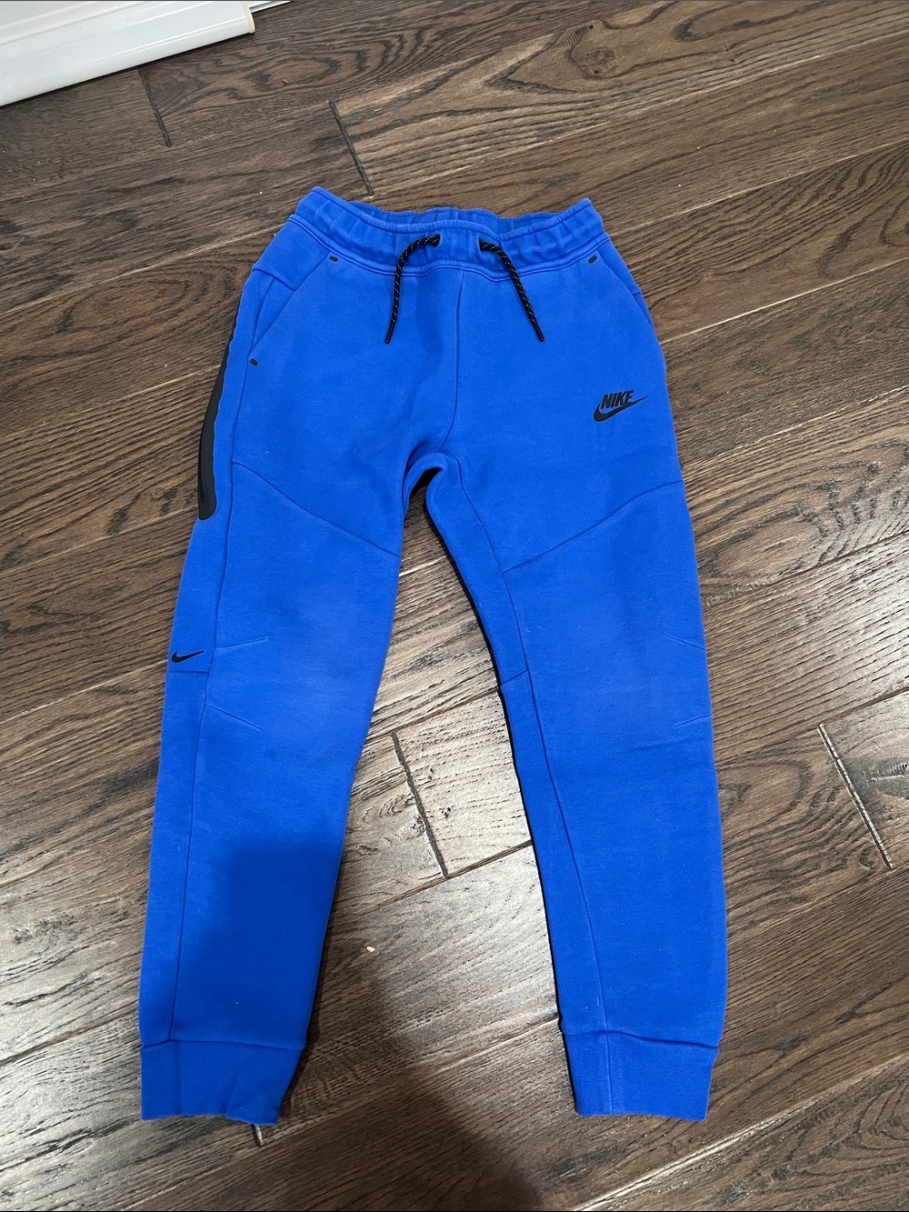 Nike Royal Blue Kids Fleece Joggers with Black Accents